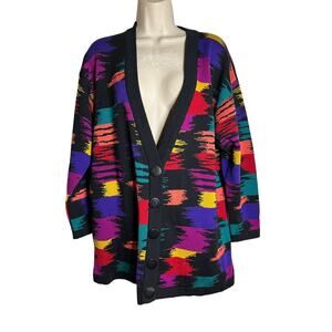 Vintage Saks Fifth Avenue 100% Merino Wool Cardigan M Many‎ colors Excellent